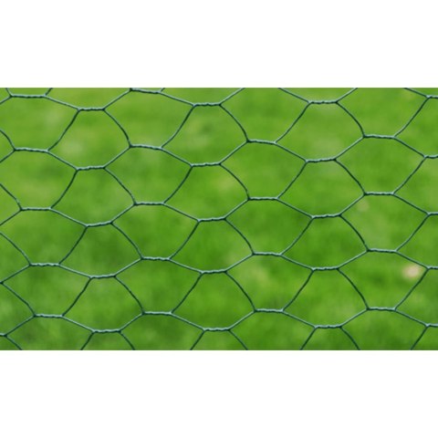  Ogrodzenie z siatki, galwanizowane, PVC, 25x0,75 m, zielone