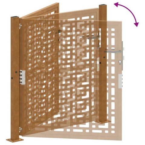  Brama ogrodowa 105x105 cm Stal nierdzewna Krzyż wzór