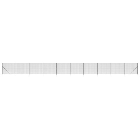  Ogrodzenie z siatki, z kotwami, antracytowe, 1,8x25 m