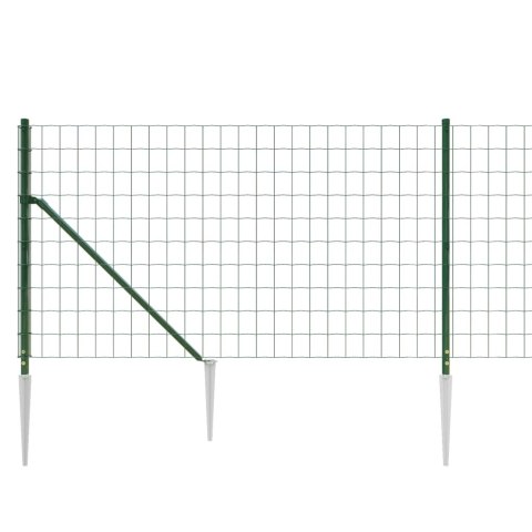  Ogrodzenie z siatki, z kotwami, zielone, 0,8x25 m