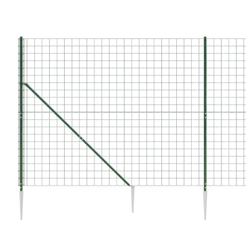  Ogrodzenie z siatki, z kotwami, zielone, 1,8x25 m