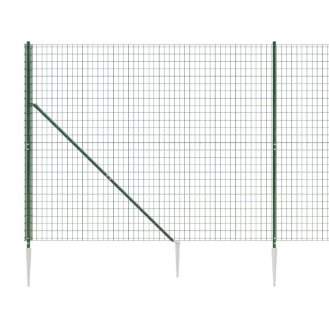  Ogrodzenie z siatki, z kotwami, zielone, 2,2x10 m