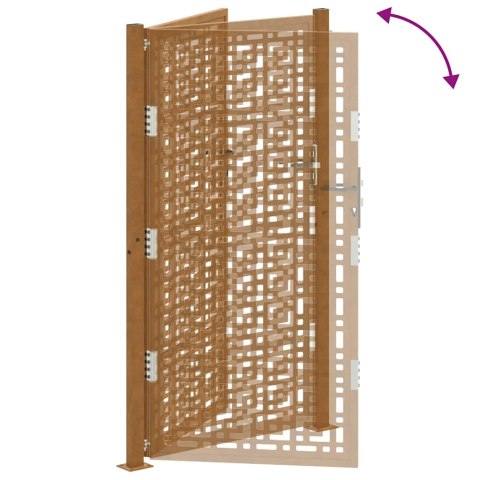  Brama ogrodowa 105x180 cm Stal nierdzewna Krzyż wzór