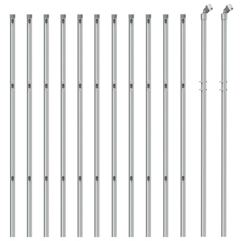  Ogrodzenie z siatki, srebrne, 1x25 m