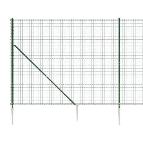  Ogrodzenie z siatki, z kotwami, zielone, 1,6x25 m