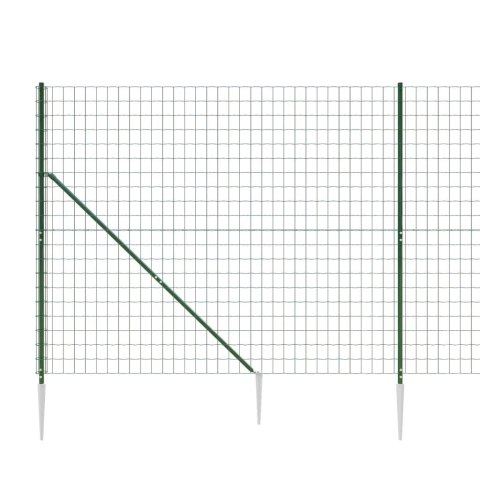  Ogrodzenie z siatki, z kotwami, zielone, 2x25 m