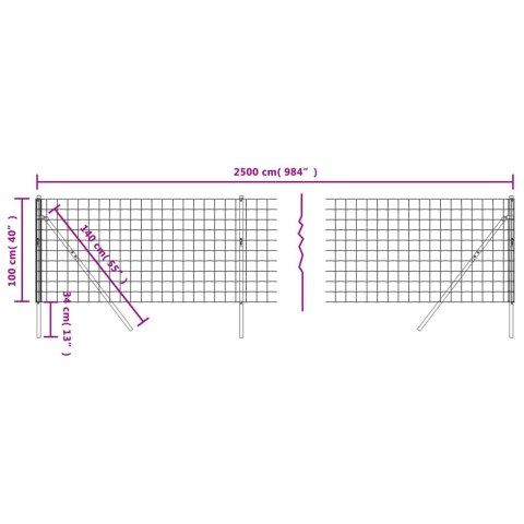  Ogrodzenie ze zgrzewanej siatki, zielone, 1x25 m