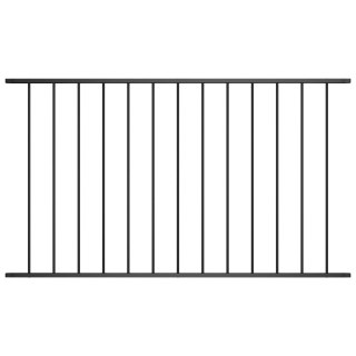  Panel ogrodzeniowy, kryta proszkowo stal, 1,7x0,75m, czarny