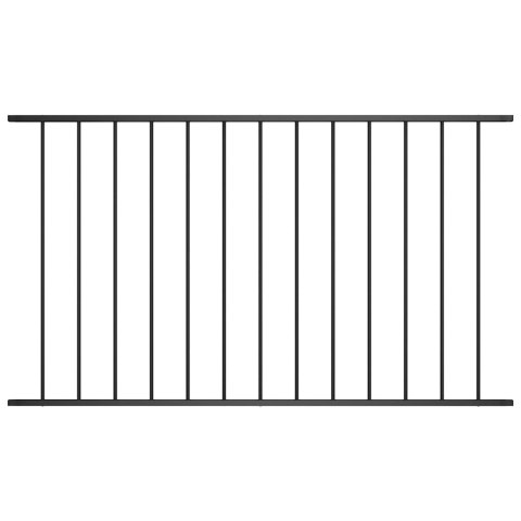  Panel ogrodzeniowy, kryta proszkowo stal, 1,7x0,75m, czarny