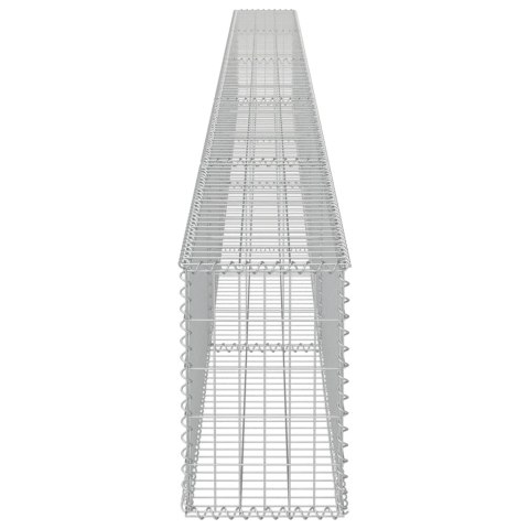  Ściana gabionowa z pokrywami, galwanizowana stal, 600x30x50 cm