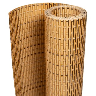  Parawany balkonowe, 10 szt., jasnobrązowe, 255x19 cm, rattan PE