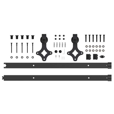  System do montażu drzwi przesuwnych, 152,5 cm, stal, czarny