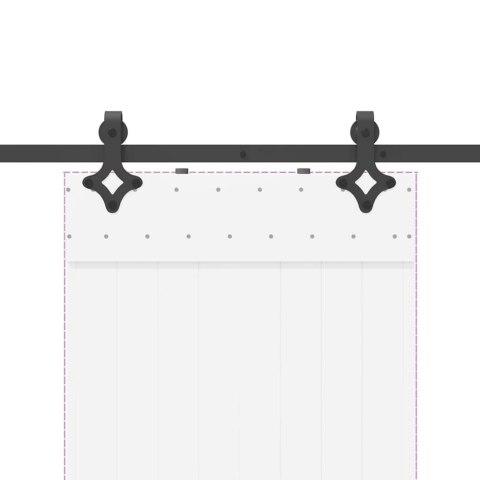  System do montażu drzwi przesuwnych, 152,5 cm, stal, czarny