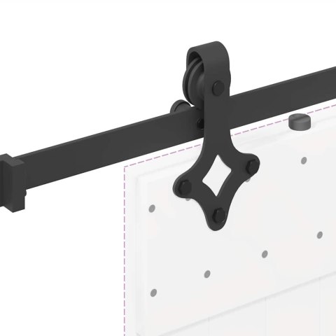  System do montażu drzwi przesuwnych, 152,5 cm, stal, czarny