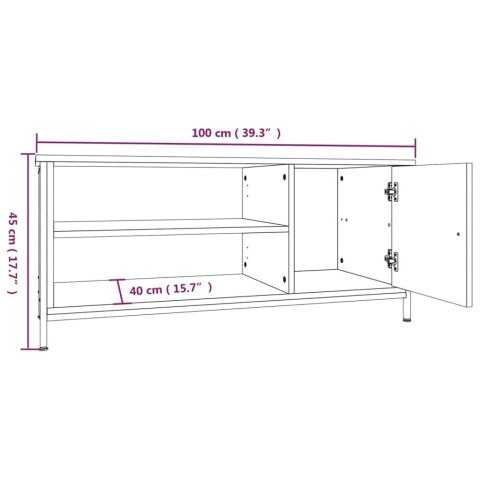  Szafka pod TV, dąb sonoma, 100x40x45 cm materiał drewnopochodny