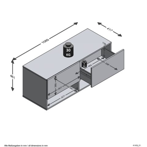 FMD Ławka z 2 szufladami, 108,9x41,7x46,1 cm, biało-dębowa