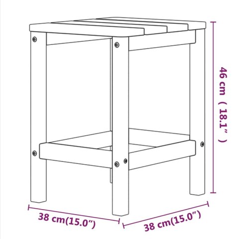  Stolik ogrodowy Adirondack, biały, 38x38x46 cm, HDPE