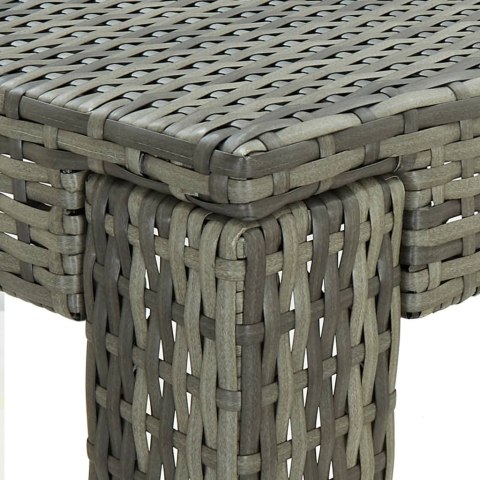  Ogrodowy stolik barowy, szary, 100x60,5x110,5 cm, polirattan