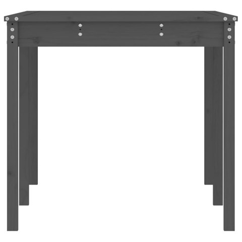 Stół ogrodowy, szary, 159,5x82,5x76 cm, lite drewno sosnowe