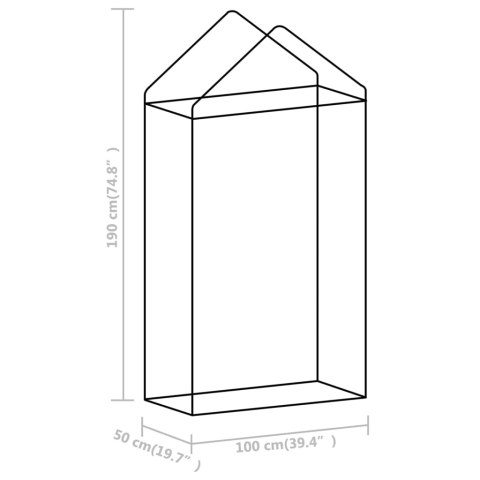  Szklarnia ogrodowa, stalowa konstrukcja, 0,5 m², 1x0,5x1,9 m