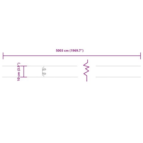  Obrzeża trawnikowe, 50 szt., 10x103 cm, giętkie, stal Corten
