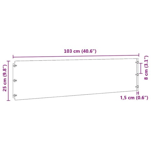  Obrzeża trawnikowe 10 szt. 25x103 cm Stal ocynkowana