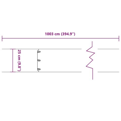  Obrzeża trawnikowe 10 szt. 25x103 cm Stal ocynkowana