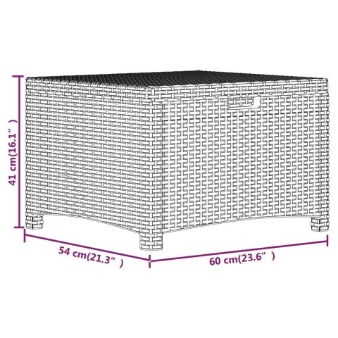  Skrzynia ogrodowa, 60x54x41 cm, rattan PP, grafitowa