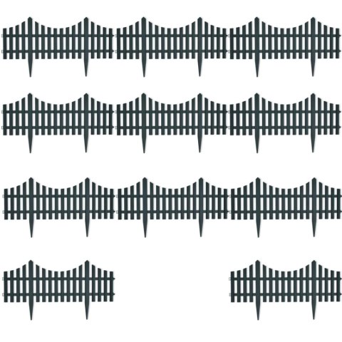  Obrzeża ogrodowe, 17 szt., 10 m, zielone