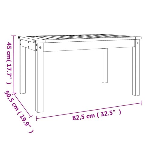  Stolik ogrodowy, 82,5x50,5x45 cm, lite drewno sosnowe