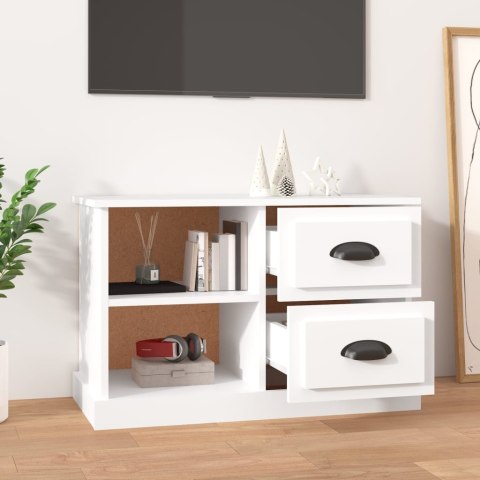  Szafka pod TV, biała, 73x35,5x47,5 cm, materiał drewnopochodny