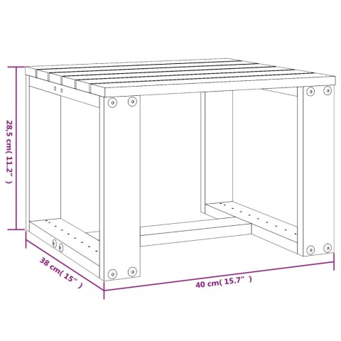  Stolik ogrodowy, 40x38x28,5 cm, lite drewno sosnowe