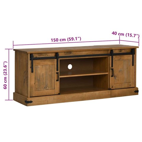  Szafka pod TV HALDEN 2 Drzwi przesuwne 150x40x60 cm