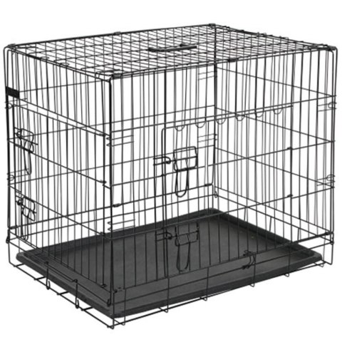 @PET Klatka transportowa dla psa, metal 92,5x57,5x64 cm, czarna, 15003