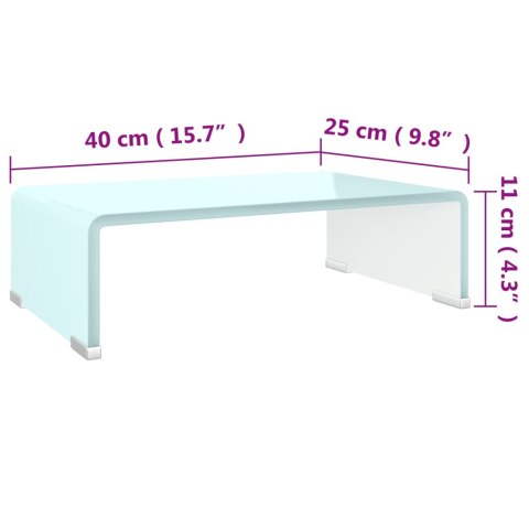  Podstawka pod monitor / TV, zielone szkło, 40x25x11 cm