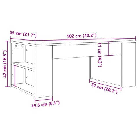  Stolik kawowy, stare drewno, 102x55x42 cm