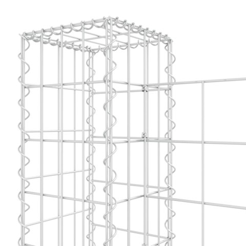  Ogrodzenie gabionowe z 3 słupkami, żelazo, 260x20x100 cm