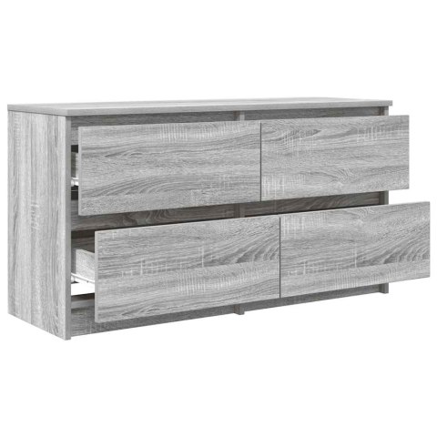  Szafka RTV Szara Sonoma 100x35x54 cm Drewno klejone