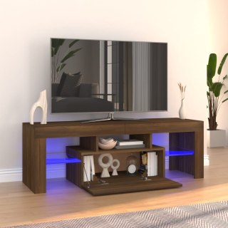  Szafka pod TV z oświetleniem LED, brązowy dąb, 120x35x40 cm