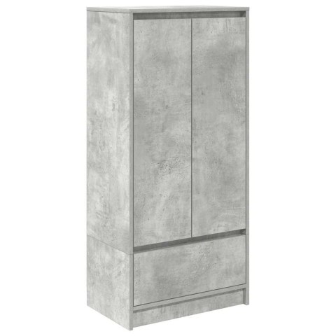  Szafka z szufladą Beton Szary 55,5x34x119,5 cm Drewno klejone