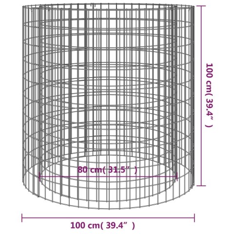  Palenisko gabionowe, Ø 100 cm, galwanizowane żelazo