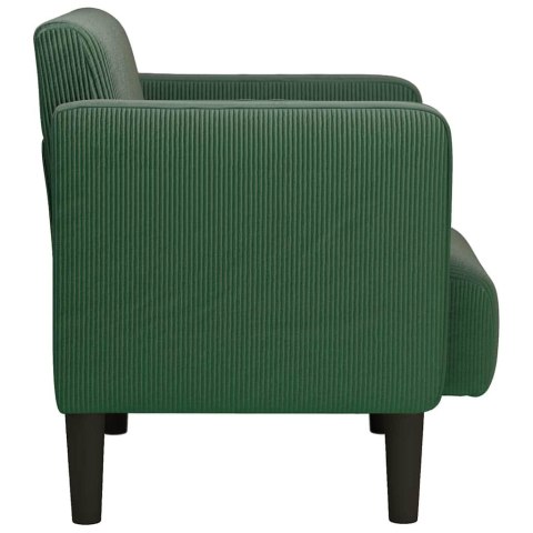  Sofa Fotel z Podłokietnikami Jungle Green 54cm Tkanina Corduroy