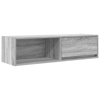  Szafka RTV Szara Sonoma 100x31x25,5 cm Drewno klejone