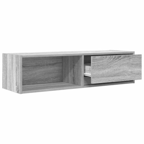  Szafka RTV Szara Sonoma 100x31x25,5 cm Drewno klejone