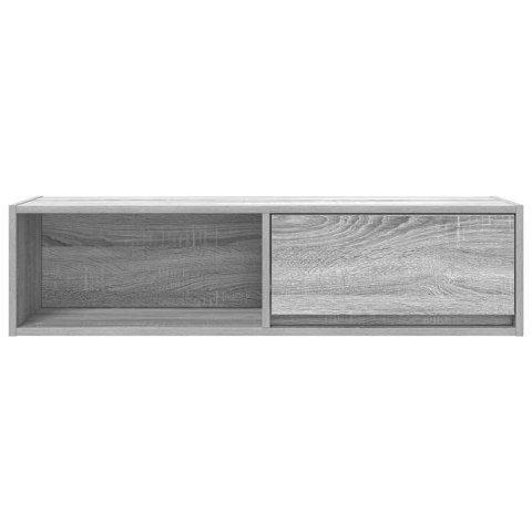  Szafka RTV Szara Sonoma 100x31x25,5 cm Drewno klejone