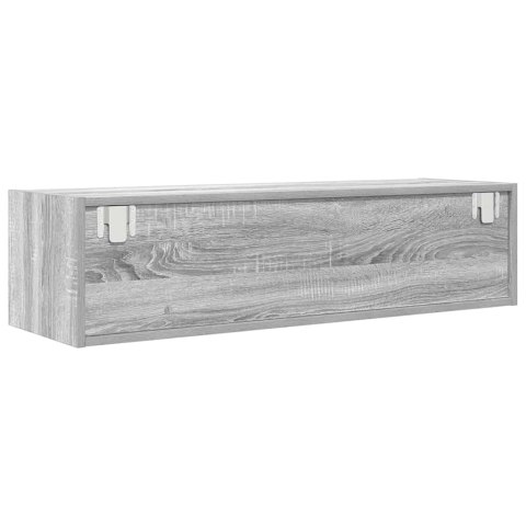  Szafka RTV Szara Sonoma 100x31x25,5 cm Drewno klejone