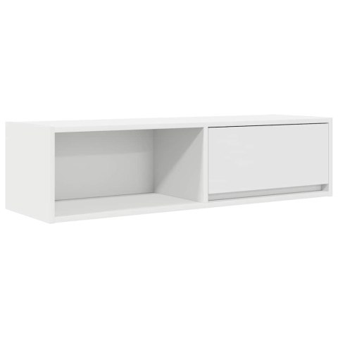  Szafka RTV Biała 100x31x25,5 cm Drewno klejone