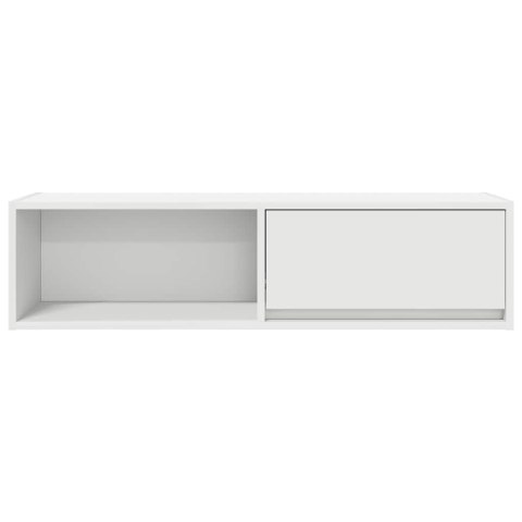  Szafka RTV Biała 100x31x25,5 cm Drewno klejone