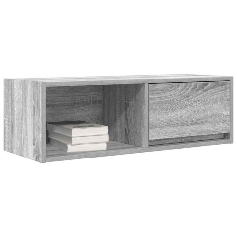  Szafka RTV Szara Sonoma 80x31x25,5 cm Drewno klejone