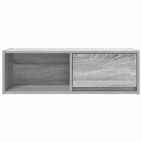  Szafka RTV Szara Sonoma 80x31x25,5 cm Drewno klejone